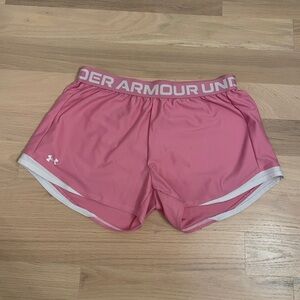 Under Armour Women's Pink/White Play Up 3.0 Shorts